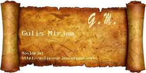 Gulis Mirjam névjegykártya